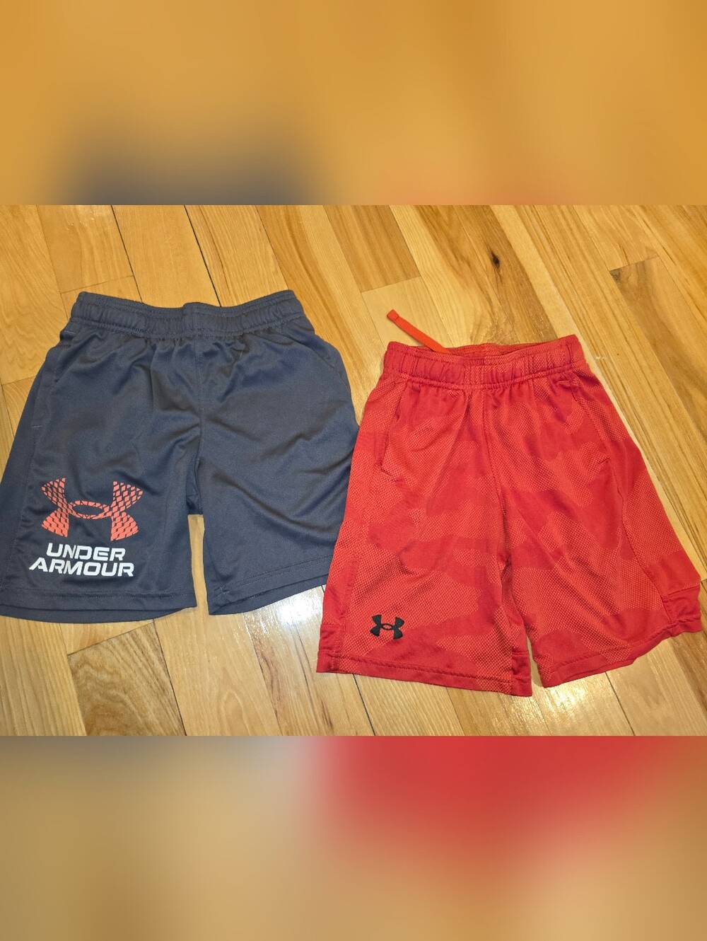 Under Armour Kids' Athletic Shorts - Red and Gray